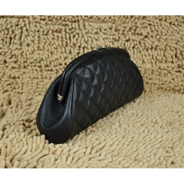 Chanel A32342 Caviar Black Leather Clutch