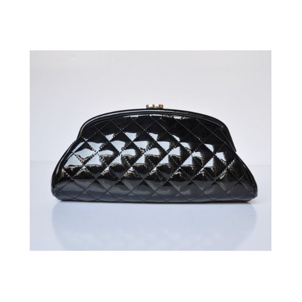 Chanel A32342 Nero Vernice Pelle Clutch