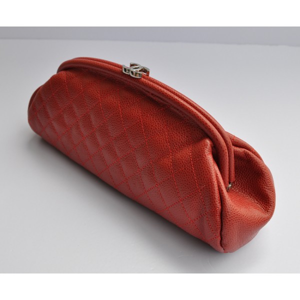 Chanel A32342 Red Caviar Leather Clutch