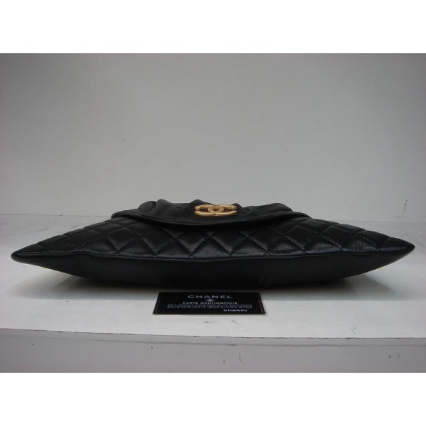 Chanel Quilted Clutch Borse A37222 Nero Agnello