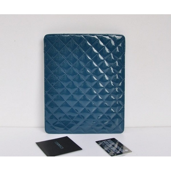 Chanel A50974 Porta Ipad In Vernice Blu