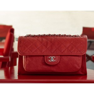 Chanel A48868 Y06546 81425 Borse Classic In Pelle Di Vitello Mor