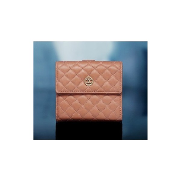 Chanel A68603 Y04902 C5586 Portafogli Quilted Agnello