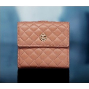 Chanel A68603 Y04902 C5586 Portafogli Quilted Agnello