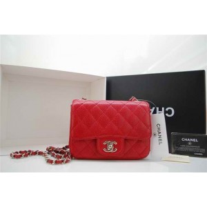 2010 Borse Chanel Flap Mini In Pelle Caviar Rosso Con Shw