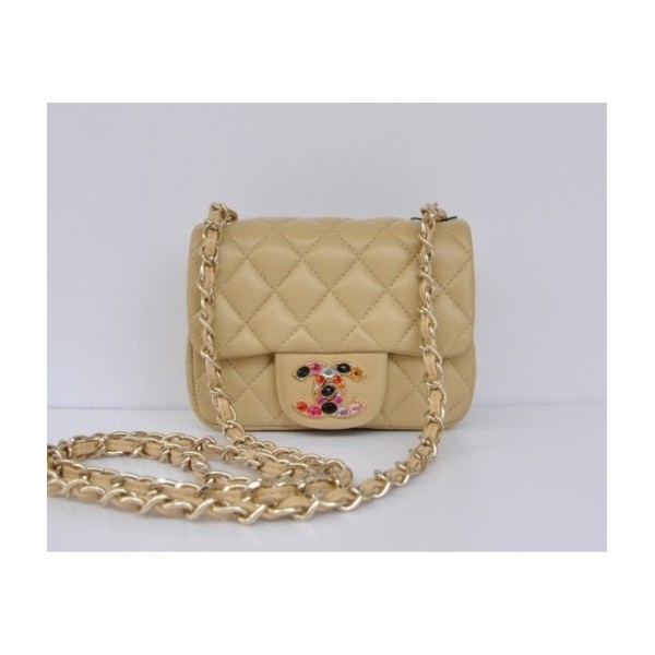 Albicocca Chanel 2011 Mini Bag Agnello Flap Con Multi Pierre Chi