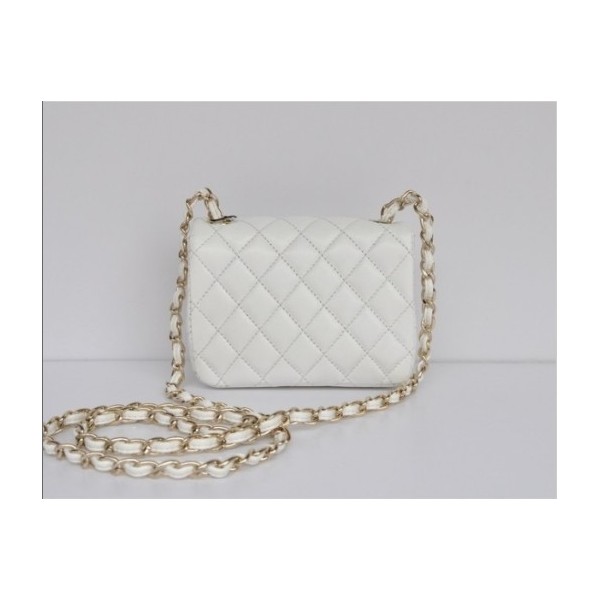 Borse Chanel 2011 Bianco Agnello Flap Mini Con Multi Lock Pierre