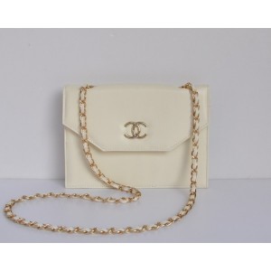 Borse Chanel 2012 New Off Bianco Flap Mini Pelle Di Vitello Con