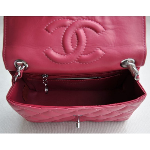 Borse Chanel Flap Mini 2011 Rose Agnello Con Shw