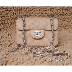 Borse Chanel Flap Mini 2012 In Pelle Caviar Albicocca Con Shw