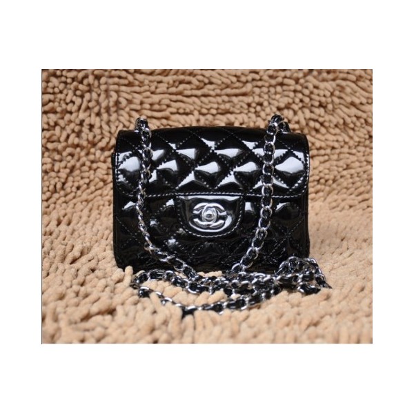 Borse Chanel Flap Mini 2012 Vernice Nera Con Shw