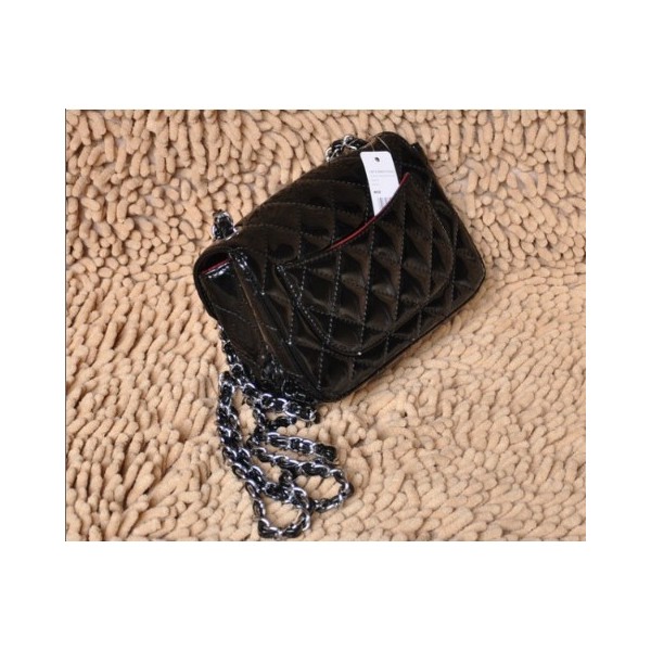 Borse Chanel Flap Mini 2012 Vernice Nera Con Shw