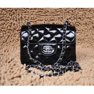 Borse Chanel Flap Mini 2012 Vernice Nera Con Shw