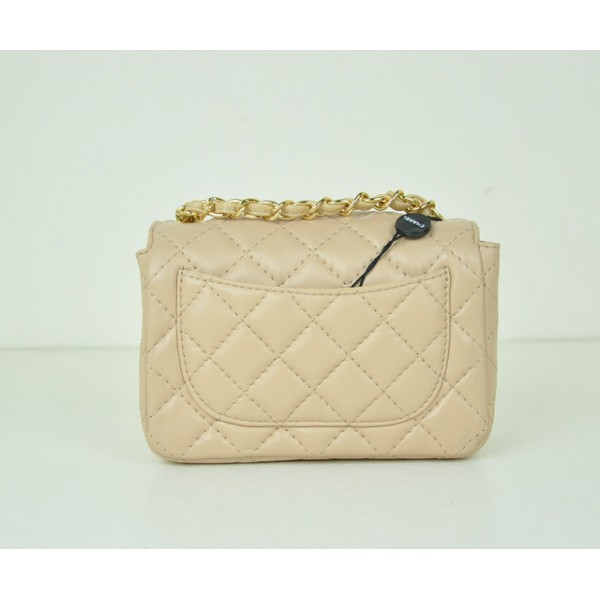 Mini Borse In Pelle Di Agnello Chanel Flap Beige Con Finiture In