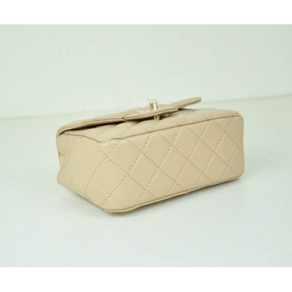 Mini Borse In Pelle Di Agnello Chanel Flap Beige Con Finiture In