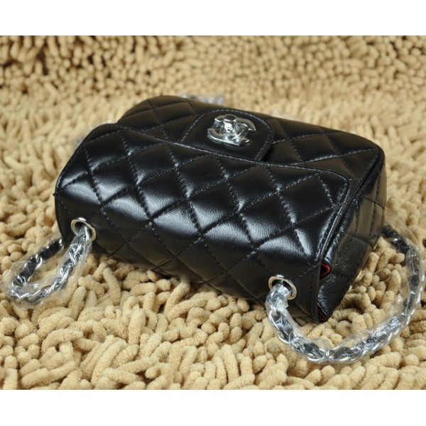 Mini Chanel Chanel Classic Borse Nero Mini Flap Agnello Con