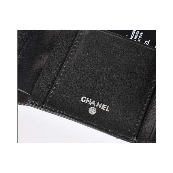 Chanel 31509 Portefeuilles Muir Verni En Noir