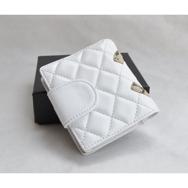 Chanel A26720 Portefeuilles Dagneau Blanc Avec Logo Bc Snake Ve