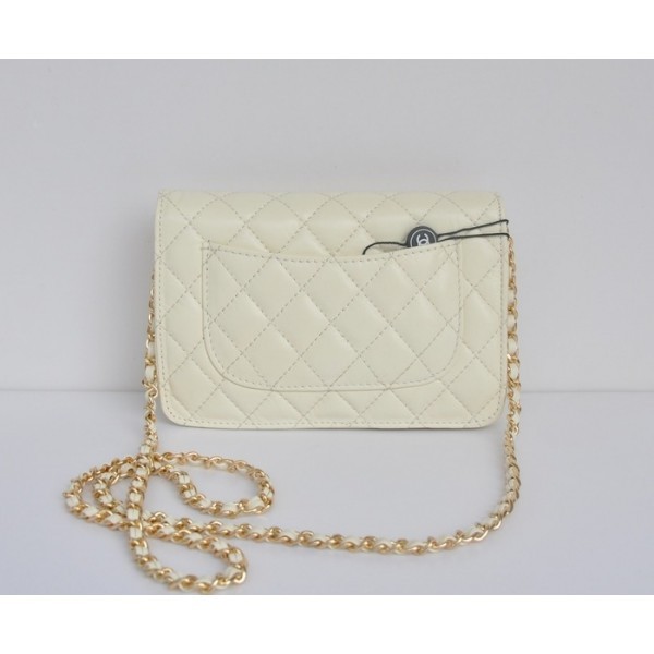 Chanel A33814 Portefeuilles Muir En Blanc Dagneau Off Avec Ghw