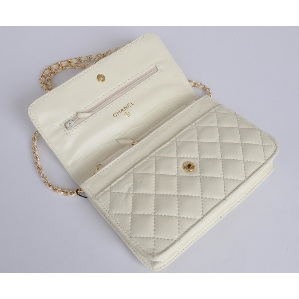 Chanel A33814 Portefeuilles Muir En Blanc Dagneau Off Avec Ghw