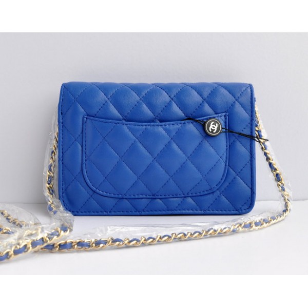 Chanel A33814 Portefeuilles Avec Bleu Dagneau Da Inizione