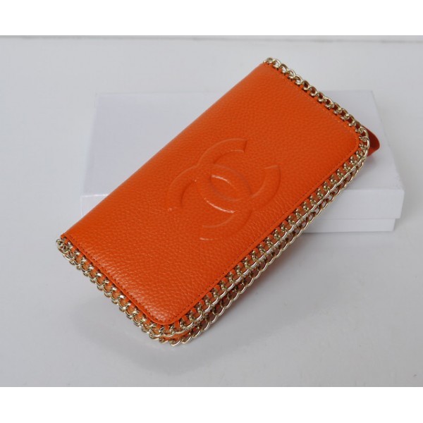 Chanel Portefeuilles Zip Veau Avec Dorange Nc Logo