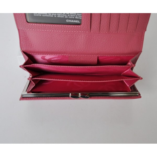 Chanel Portefeuilles Classiques Veau En Rose Logo Sollievo Ac