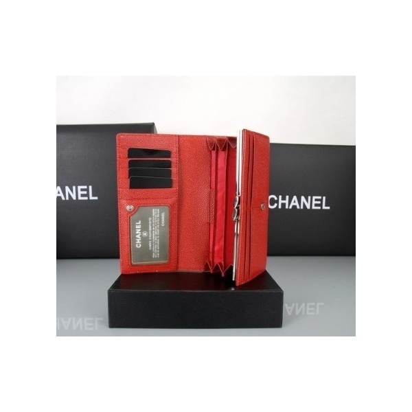 Chanel Rouge Portefeuilles 2011 En Nouvelle Muir Grano