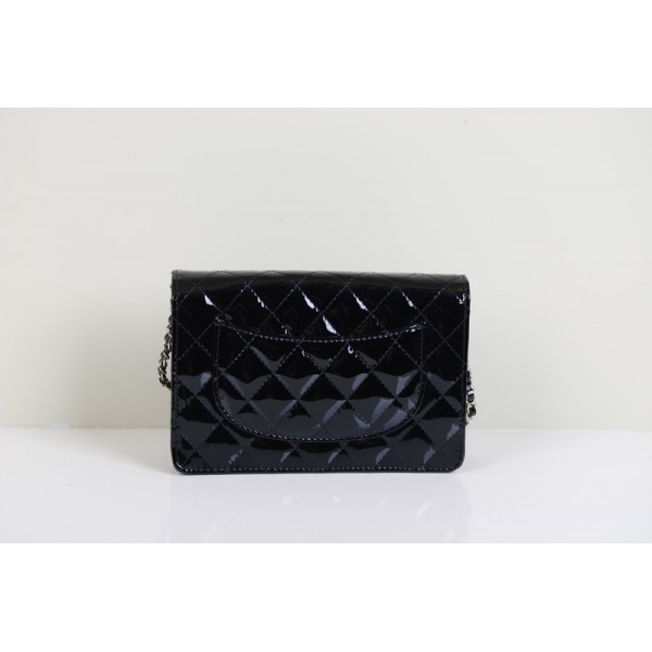 Portefeuilles Chanel A33814 Muir Verni En Noir Avec Shw