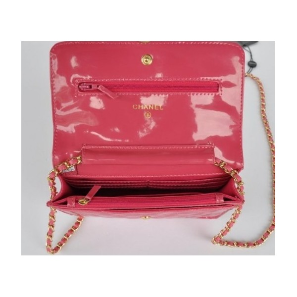 Portefeuilles Chanel A33814 Muir Verni Rouge Avec De Leccessiva