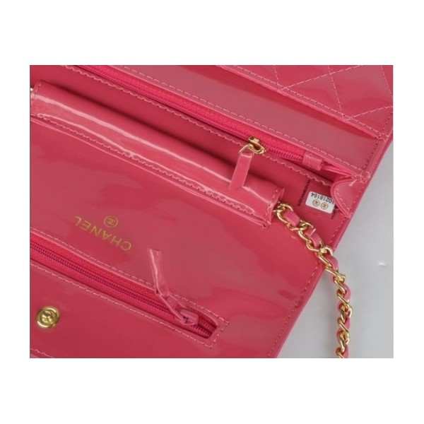 Portefeuilles Chanel A33814 Muir Verni Rouge Avec De Leccessiva