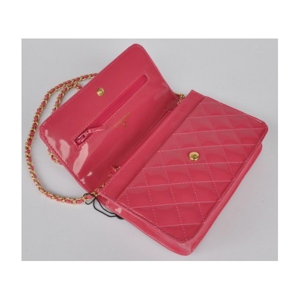 Portefeuilles Chanel A33814 Muir Verni Rouge Avec De Leccessiva