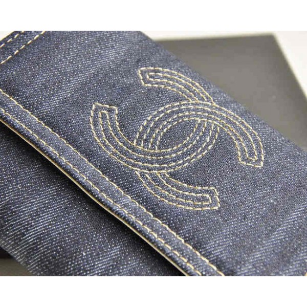 Portefeuilles Chanel Classic Denim Avec Logo Doppia C