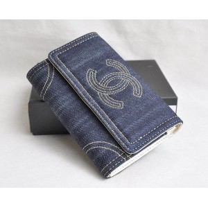 Portefeuilles Chanel Classic Denim Avec Logo Doppia C