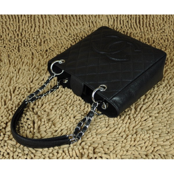 Chanel A20994 Dello Shopping In Pelle Caviar Black Tote Gst Con