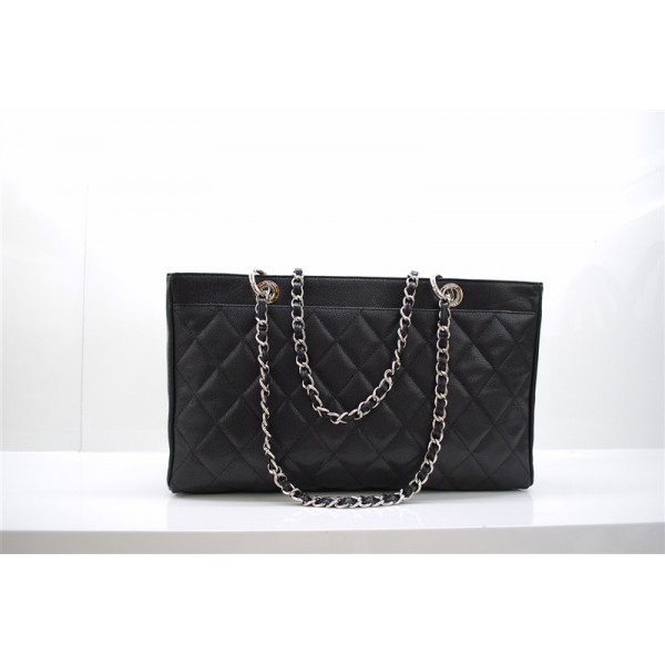 Chanel Timeless Cc 2011 Tote In Pelle Nera Caviar Cristallo