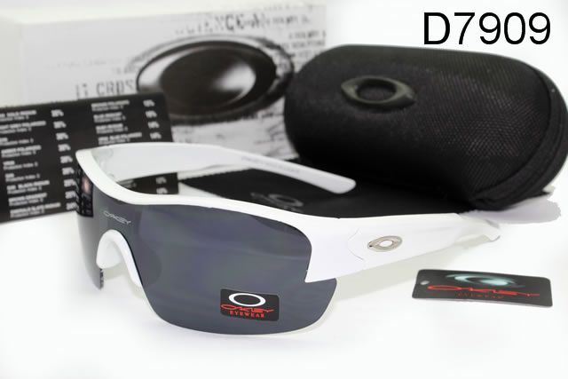 Oakley AAA Sport Shield Occhiali Da Sole Bianco Telaio Nero Lente