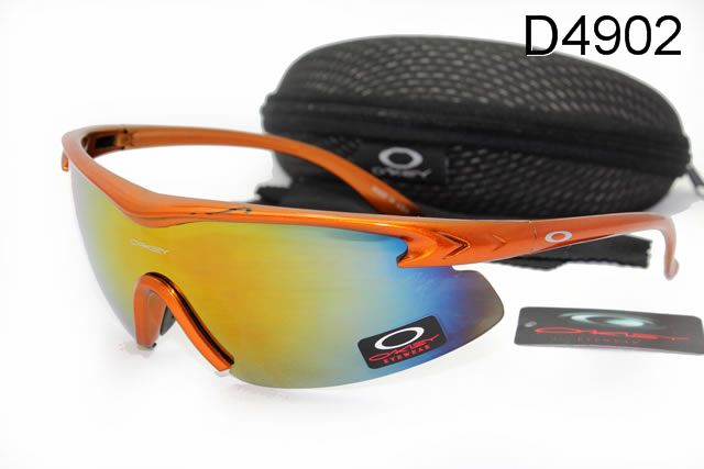 Oakley M Frame Occhiali Da Sole Shield Arancione Telaio Giallo Blu Lente