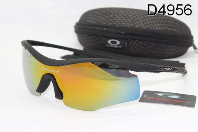 Oakley M Frame Occhiali Da Sole Shield Nero Telaio Giallo Blu Lente