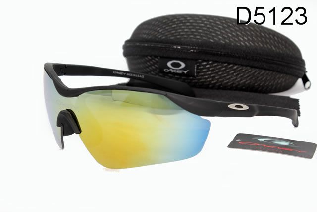 Oakley M Frame Occhiali Da Sole Shield Nero Telaio Giallo Blu Lente