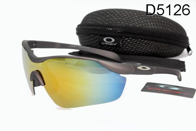 Oakley M Frame Occhiali Da Sole Shield Argento Grigio Telaio Giallo Blu Lente