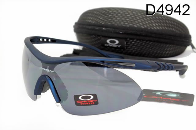 Oakley M Frame Occhiali Da Sole Shield Scuro Blu Telaio Grigio Lente