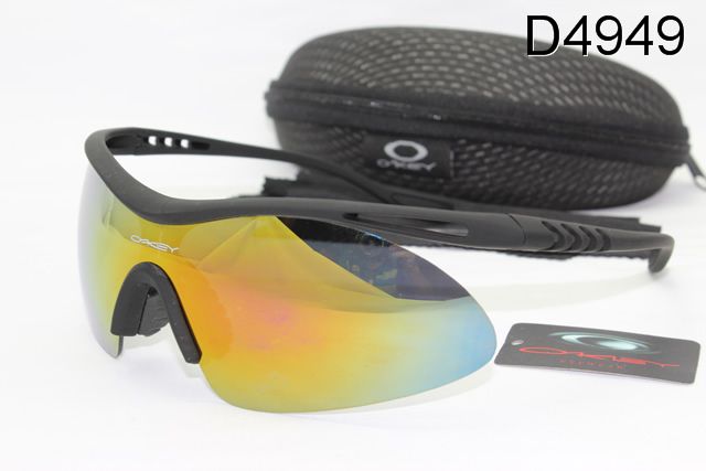 Oakley M Frame Occhiali Da Sole Shield Nero Telaio Colorato Lente