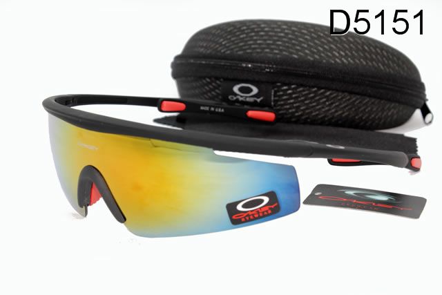 Oakley M Frame Occhiali Da Sole Shield Nero Telaio Giallo Blu Lente