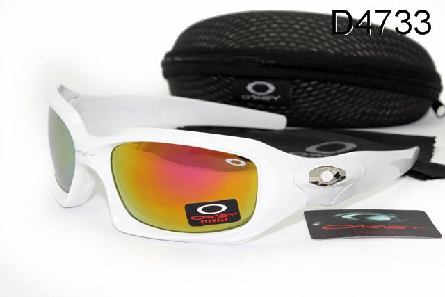 Oakley Pit Boss Occhiali Da Sole Bianco Telaio Colorato Lente