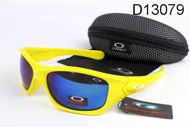 Oakley Pit Bull Occhiali Da Sole Giallo Telaio Blu Lente