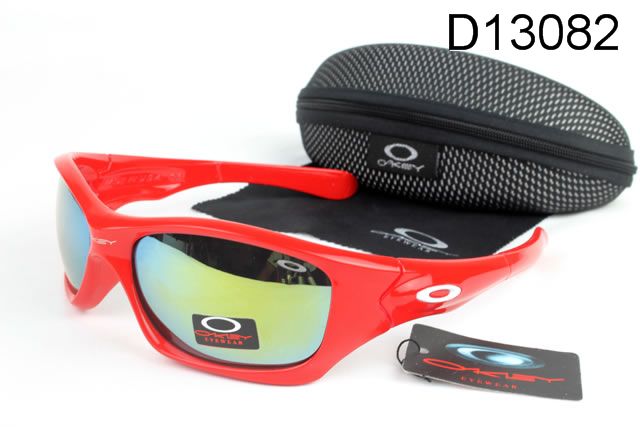 Oakley Pit Bull Occhiali Da Sole Rosso Telaio Colorato Lente