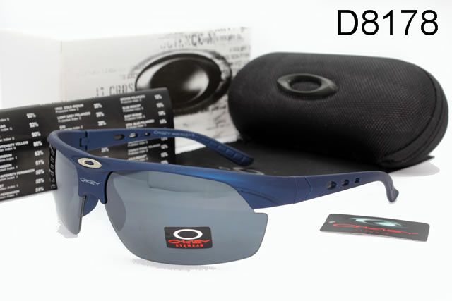 Oakley AAA Commit Occhiali Da Sole Blu Telaio Grigio Lente