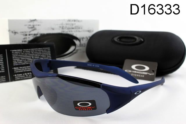 Oakley AAA Sport Shield Occhiali Da Sole Blu Telaio Grigio Lente