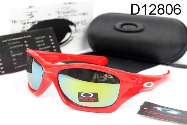 Oakley Pit Bull AAA Occhiali Da Sole Rosso Telaio Colorato Lente